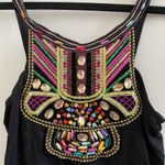 julie's closet Black Boho Beaded Tank Top Size M New Without Tag Photo 3