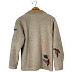 Vintage 90s Teddi Women’s Size Small Tan Fleece Fall Leaves Jacket Cottagecore Photo 10