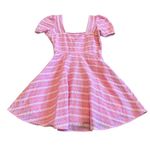 Love Shack Fancy  Drella Mini Dress Pink Lace Trim Short Sleeve Size 00 Women's NWT Photo 7