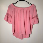 Jolt  Coral Off-Shoulder Blouse Photo 0