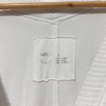 Aerie  Wonder Textured V-Neck Sweatshirt Size Small Oversized Ribbed White Photo 2