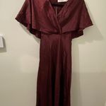 ASTR the Label Alessia Satin Flutter sleeve midi dress Size XS, WINE Photo 1