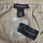 Lane Bryant Tan Linen Flat Front Bermuda Bottoms Pants Shorts Plus 14/16 Photo 4