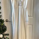 Dress the Population NWT  Sandra Plunge Dress Size Medium Color White Photo 0