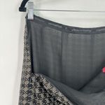 Anne Klein Vintage Y2K Silk Houndstooth Black Knee Length Skirt Size 10 Witchy Photo 7
