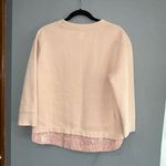 J.Crew pink sequin holiday sparkle hem crew neck sweatshirt size S Photo 2