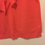 DKNY  Jeans Coral Striped Ruffle Blouse Size XL Photo 3