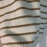 Jones New York Crew Neck White Sweater with Gold Stripes 3/4 sleeves Size XL Photo 3