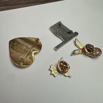 American Flag, Heart, Angel, Ribbon Lot Of 4 Brooch Pin For American Patriot Gold Photo 6