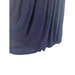 Nina Leonard Navy Blue Gold Trim Sleeveless Chic Swing Dress Women Sz M Photo 2