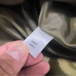 Hinge  Women's Asymmetrical Cardigan in Olive and Cream Photo 4