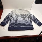 Avec Les Filles  Stripe Double Breasted Peacoat Blue Grey Gray Jacket Medium NWOT Photo 9