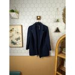 Quince  Navy 100% Organic Cotton Knit Blazer - Size - Medium Photo 2