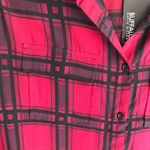Buffalo David Bitton  Plaid Blouse Magenta Eggplant Size Medium Photo 2