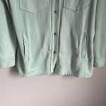 Avec Les Filles Mint Green French Terry Shirt Jacket Shacket Photo 4