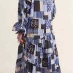 By Malene Birger Malene Birger Amily Printed Patchwork Blue Midi Dress Photo 1