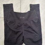 Dfyne Charcoal Gray and Black Leggings Photo 2