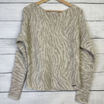 Abercrombie & Fitch ABERCROMBIE & FITCH Zebra Print Sweater Women Size Small Animal Scoop Neck Photo 0