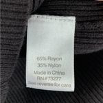 Nine West Women’s Shirt Size Med Ribbed Stretchy Long Sleeve Black Photo 5