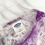 Old Navy  Large Top‎ Handmade Tie Dye Crochet Lace Pink Purple Short Sleeve 1644 Photo 2