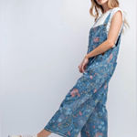easel  Floral Baggy Oversized Overalls Photo 0
