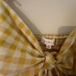 Mable yellow gingham plaid dress size small Gold Photo 9