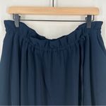 Donna Karan Donna Karen Elegant Navy Blue Drawcord Women's Asymmetrical Midi Skirt Size XL Photo 1