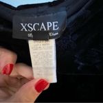 XScape Elegant Black Velvet Off-Shoulder Top Floral Detail Medium Y2K Photo 11