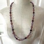 Joan Rivers Amethyst Purple Faceted Glass Bead Necklace Photo 1