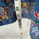 Agapo Vintage 90s Denim Maxi Dress Floral Embroidered Cottage Artsy Size L Blue Size L Photo 8