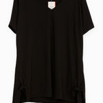 Joe Fresh  Black Short Sleeve Top with Bow Accents Photo 0