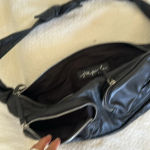 Free People black lamb leather hobo crossbody bag EDGY FEMININE Photo 6