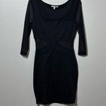 Charlotte Russe Women Black Sheer 3/4 Sleeve Party Mini Dress size small Photo 0