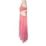 MISA Los Angeles Misa Los Angeles Dalia Cutout Chiffon Maxi Dress Septima Geo Pink Medium NWT Photo 4