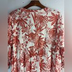 Panama Jack  1X Linen Blend Boho Floral Tunic Top in Rust - Plus Photo 6