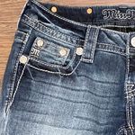 Miss Me Signature Capri Jeans Blue Factory Wash and Whiskering Size 26 Photo 1