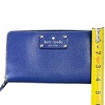 Kate Spade Zip-Around Wallet | Royal Blue Leather Polka Dot Lining Photo 1