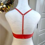 Free People NWT INTIMATELY June T-Back Halter Eyelet Bralette in Coral Sz M Photo 5