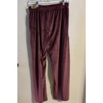PINK - Victoria's Secret Victoria's Secret Pink NWT Velvet Velour Maroon Sweatpants Medium Y2K Retro Photo 3