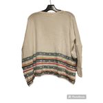 Love Stitch Knit Sweater Pullover Bohemian Colorful Trim‎ S/M Photo 1