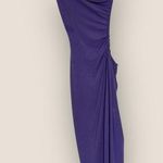 We Wore What WhoWhatWear | Gold & Purple Cutout Ruched Dress | Size L Photo 0