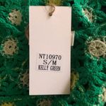 New in NWT Floral Crochet Lace Cropped Tank Top Kelley Green Size S/M Photo 8