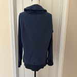 L.L.Bean Sweater Blue Cozy Pullover Slouchy Turtleneck Casual Pocket, Sz L Photo 6