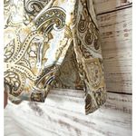 Telluride Clothing Co. Womens Linen Paisley Tank Top Beige Blue Size Small Photo 3