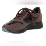 MEPHISTO Karin Nubuck and Metallic Leather Retro Sneakers Plum Size 11 NEW Purple Photo 2