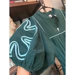 Anthropologie Omika Wren Belted Embroidered Midi Dress Green Dragonfly Womens Si Photo 2