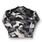 27 Miles Cashmere Gray Camo Cropped Sweater XS Metallic Soft Knit Pullover Photo 1