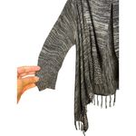 One World   Size XL  Live and Let Live Women's Cardigan Sweater Gray/Black Photo 2