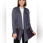 LOGO By Lori Goldstein Logo Lori Goldstein Women’s Medium French Terry Cardigan Pockets A281027 Photo 1