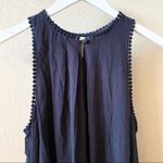Anthropologie  Maeve Navy Blue Fringe Hem Dress Size 2 Photo 2